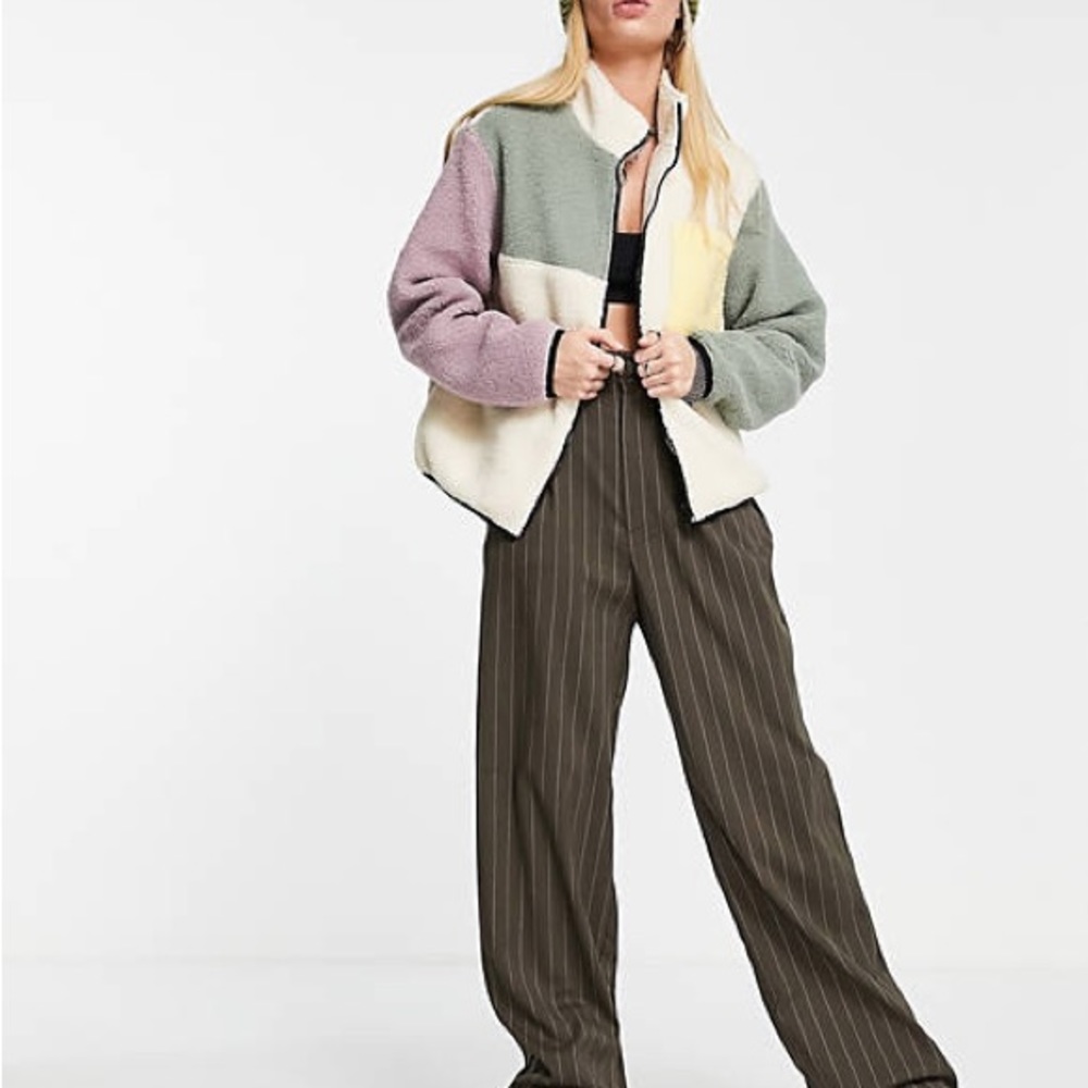 Teddy Colorblock Jacket - Picture 2 of 4